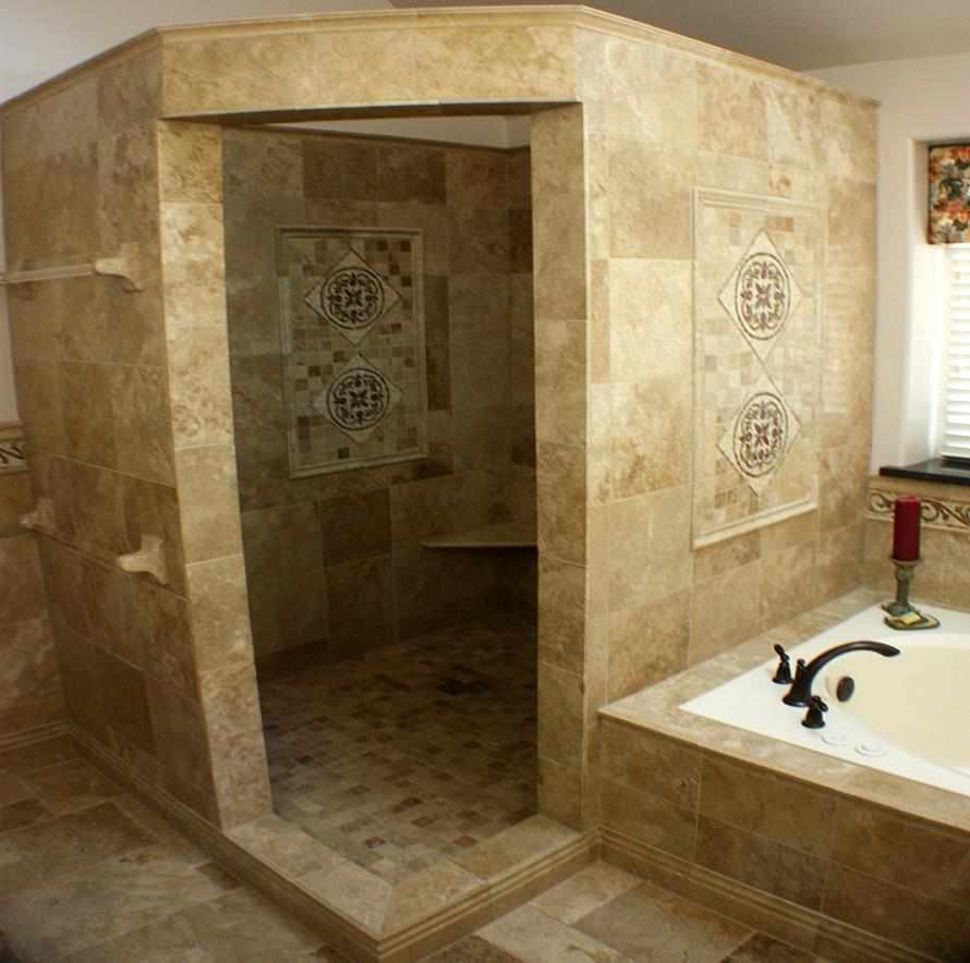 Tiled shower stall Naperville - JW Construction & Design Studio Services